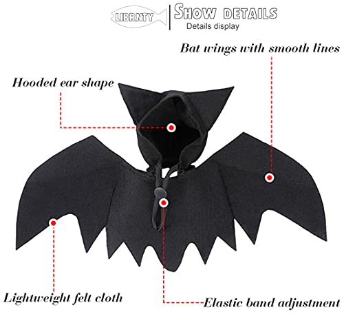 LIBRNTY Alas de Perro, Disfraz de Perro de murciélago de Halloween/Disfraces de Halloween para Mascotas para Perros medianos Grandes decoración de Cosplay