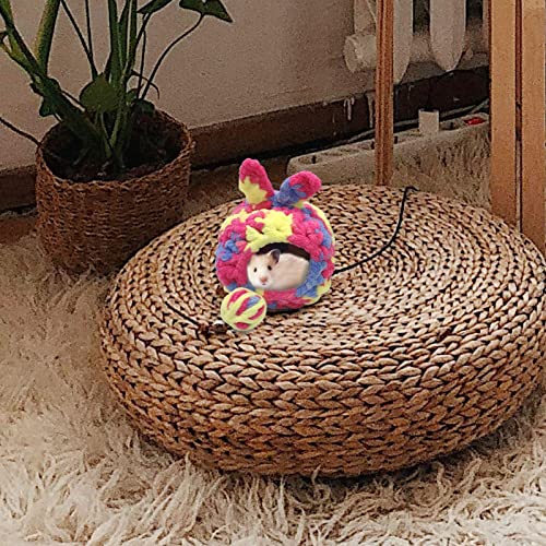 Lilangda Cama para casa de hámster Camas cálidas de Invierno para Mascotas pequeñas, Lindas y únicas, con Forma de Manzana, Forro Polar, Erizo, Chinchilla, Jaula de Cerdo, Juguetes, Cama de Guinea