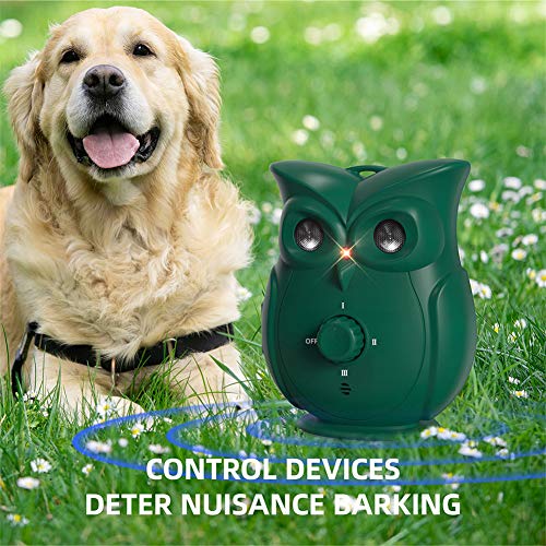 LILOVE Tapón De Corteza De Perro Ultrasónico 3 Niveles De Volumen Ajustable Anti Ladrido Dispositivos De Control De Corteza De Perro En Interiores Al Aire Libre Suministros para Perros