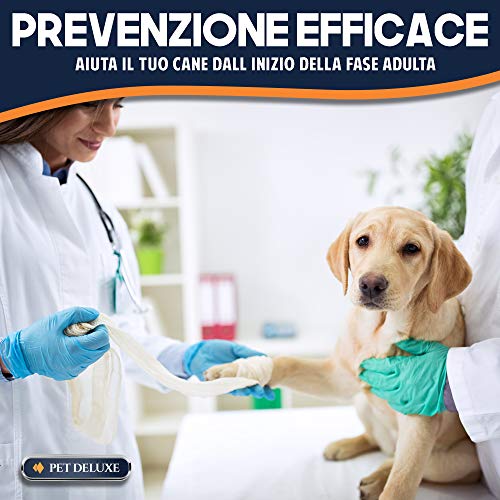 lindalux Pet Deluxe Tabletas Masticable - Colágeno, Glucosamina y MSM - Suplementos para Mascotas - Condroprotector Perros - para Todos los Perros