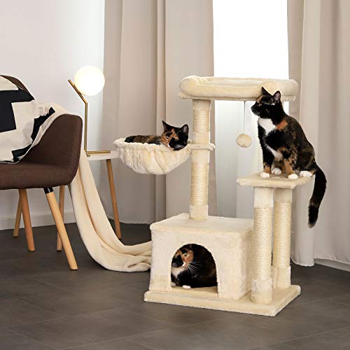 lionto Árbol rascador árbol trepador Gatos árbol Gatos Altura 85 cm Beige