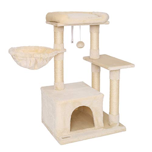 lionto Árbol rascador árbol trepador Gatos árbol Gatos Altura 85 cm Beige