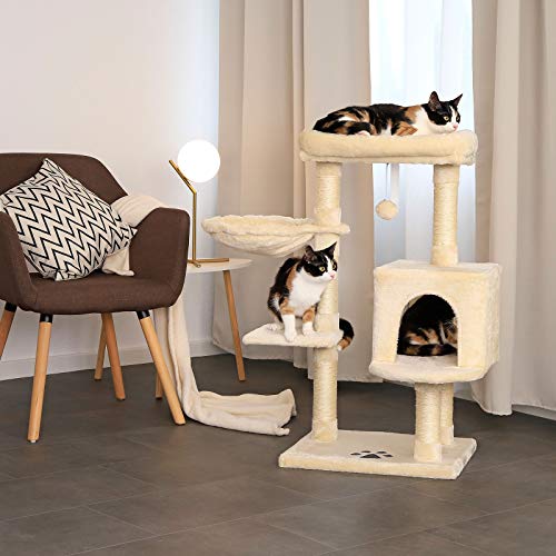 lionto Árbol rascador árbol trepador Gatos árbol Gatos Altura 93 cm Beige