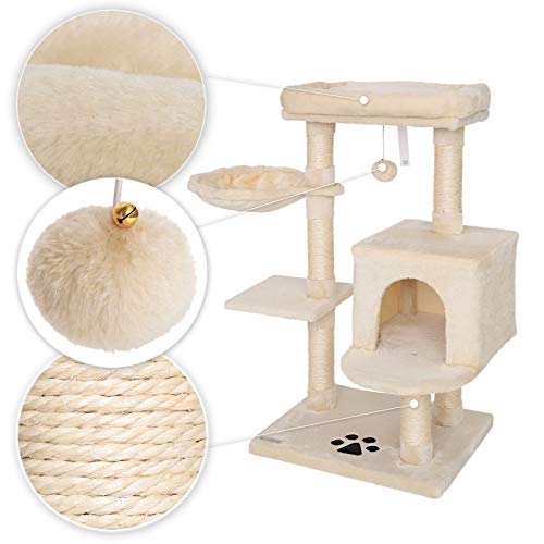 lionto Árbol rascador árbol trepador Gatos árbol Gatos Altura 93 cm Beige