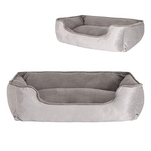 lionto Cama perros 2 en 1 cojín perros sofá perros tamaño (L) 110x80 cm Gris