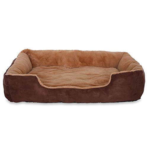 lionto Cama perros cojín perros cesta perros con cojín tamaño (XL) 90x70 cm beige/marrón