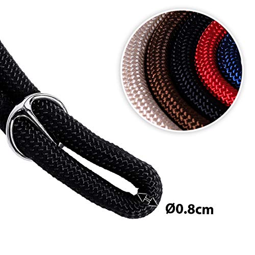 lionto Collar de perros collar retriever collar de adiestramiento 40 cm Ø 0,8 cm Negro