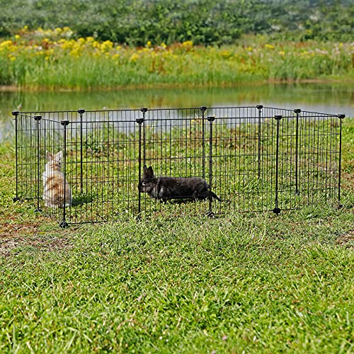 lionto Recinto Descubierto Metal Corral Animales pequeños Jaula roedores Ampliable