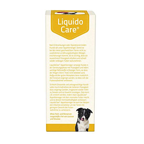 LiquidoCare Appetitanreger Hund Para la recuperación nutricional en la reconvacesencia y bajo Peso. 180 ml.