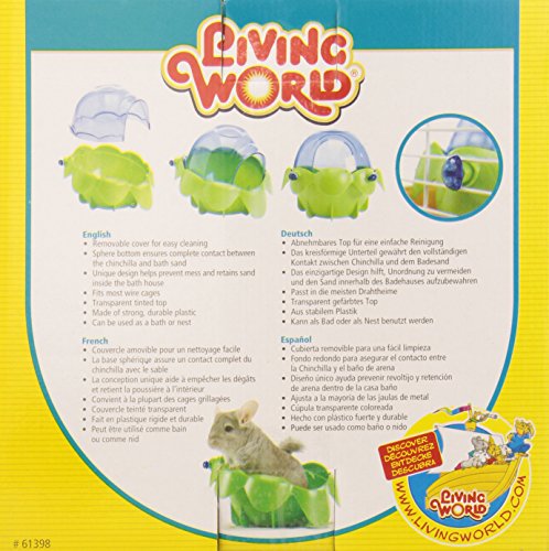 LIVING WORLD  Baño para Chinchilla, 21 cm de Diámetro x 22 cm de Altura