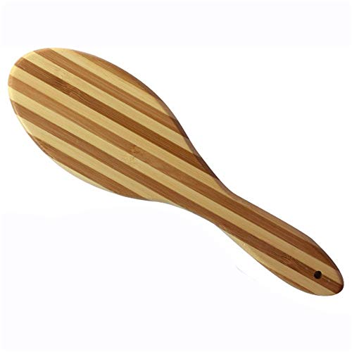 Liyue-comb Madera de bambú Colorido Arco Iris Peine Curvo En Forma de Onda Peine Peluquería Canina Nudo Abierto Belleza Limpia Mango de Madera Masaje Piel Artículos for Mascotas