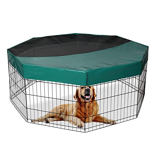 LJIANW-Funda Protectora Muebles Jardín, Cubierta De Caja De Perro for Mascotas Parque for Perros Tienda Habitación Crate Cachorro Jaula De Conejo Protector Solar Impermeable Prevenir El Escape, Jaula