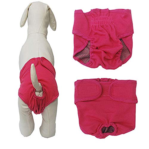 llasm PañAl para Perros Braga Perro Celo Hembra Lavable En La Lavadora PañAles Perro para Perros con Incontinencia Urinaria Excitadora Perro Incontinencia Pink,50