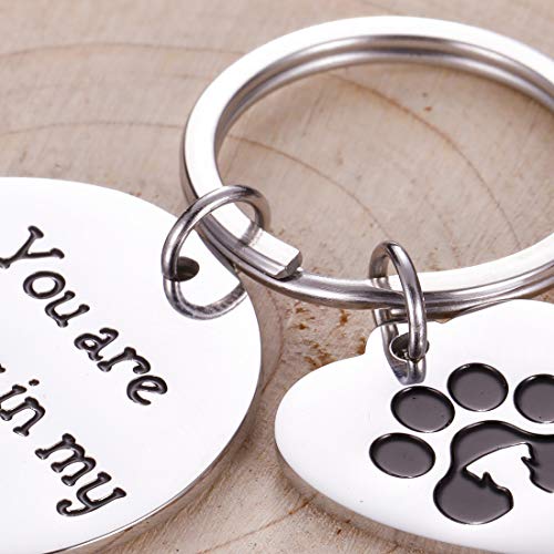 Llavero conmemorativo para mascotas para perros, dueño de perros, mamá, papá, recuerdo de simpatía, regalos de recuerdo para amantes del perro, llavero con impresión de huellas de huellas