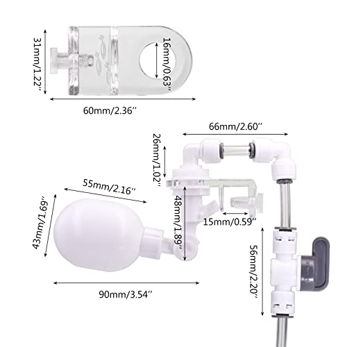 Llenado de agua automático Válvula de flotador ajustable Solución de llenado automático para agua dulce y salada Fácil montaje para pecera Controlador de llenado automático de agua Válvula de