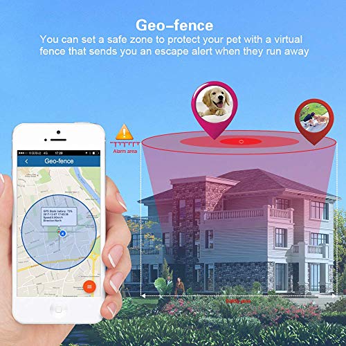 Localizador GPS para Perros y Gatos,Rastreador GPS Tiempo Real Localizador de Dispositivos Historial de Ruta Impermeable App Gratuita