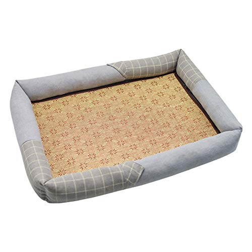 Louneu Cama para Perros Perrera Peluche Perro Pequeño Verano, Verano Gato, Gato, Basura, Perro Grande, Cuatro Temporadas, Perro Cachorro, Perro Mediano, Osos Polares Azules S