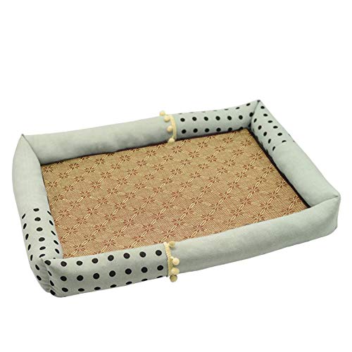 Louneu Cama para Perros Perrera Peluche Perro Pequeño Verano, Verano Gato, Gato, Basura, Perro Grande, Cuatro Temporadas, Perro Cachorro, Perro Mediano, Osos Polares Azules S