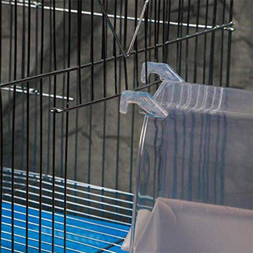 LPxdywlk Pet Bird Parrots Bañeras Transparentes Bañera Caja De Ducha Jaula Colgante Decoración Suministros Caja De Baño para Pájaros Blanco