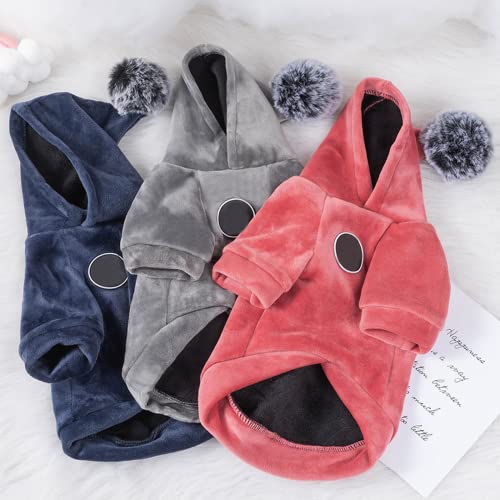 LUOWAN Abrigo con Capucha de Invierno cálido para Perros y Gatos, Ropa Suave para Mascotas para Perros pequeños, Gatos, Yorkshire, Jerseys para Chihuahua, Ropa para Mascotas, Manteau Chien