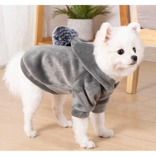 LUOWAN Abrigo con Capucha de Invierno cálido para Perros y Gatos, Ropa Suave para Mascotas para Perros pequeños, Gatos, Yorkshire, Jerseys para Chihuahua, Ropa para Mascotas, Manteau Chien