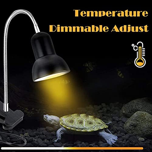 Luz de Calor para Tortugas,Lámpara de Calentamiento de Reptiles Temperatura Ajustable 220V Luz de Calor para Tortuga, Lagartos, Serpientes, Camaleones