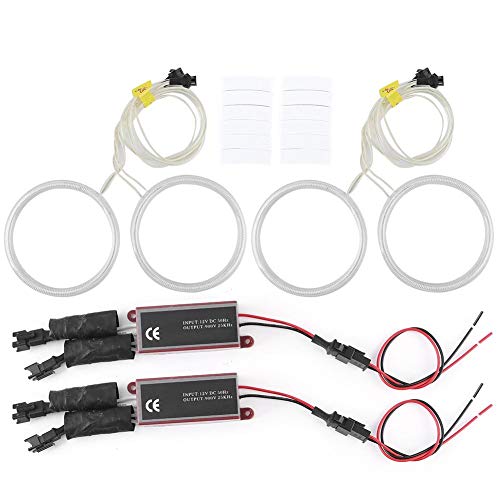 Luz de coche, 4 uds., Faros delanteros de ojos de ángel blancos para coche, anillos de halo LED de 106 mm / 4,2 pulgadas, ajuste de montaje para E46