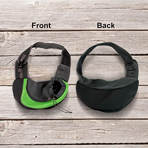 Lvjkes Bolso de Hombro para Mascotas, Mochila para Mascotas, Bolsa para Mascotas con un Solo Hombro, Transpirable y Ligera, fácil de Salir, Adecuada para Gatitos y Cachorros (Verde)