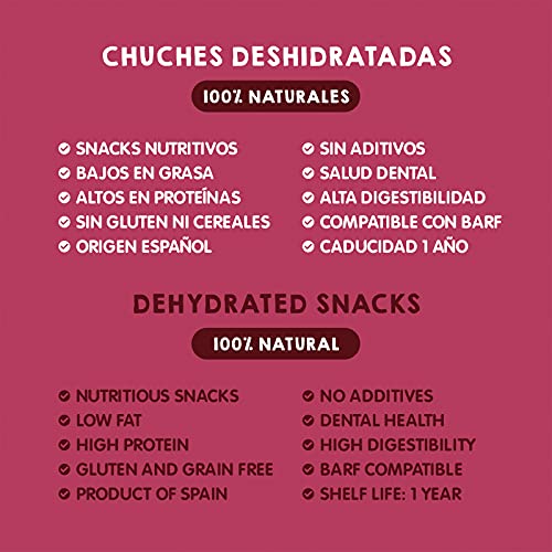 MAIKAI Chuches para Perros y Gatos- Higaditos de Ternera deshidratados (3 Bolsas X 100g) - 100% Naturales - Premios para Perros - Compatible con Dieta Barf - Snacks para Perros saludables