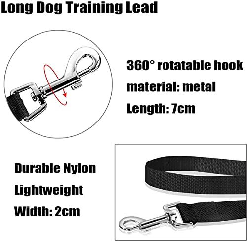 Mainiusi 50m Correa Perro Adiestramiento, Correa Perro Pequeño, Largo Correa de Perro de Línea Extra Larga de 50m entrenamiento de seguimiento de perros Obedience (50m, Negro)