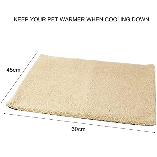 Manta Autocalentable para Perros y Gatos Nesloonp manta Calefactora lavable Autocalentado - sin Electricidad y Baterías Esterilla Térmica Respetuosa con el Medio Ambiente 60 x 45 cm