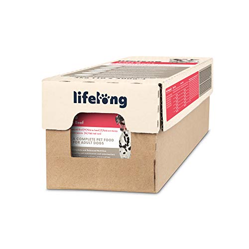 Marca Amazon - Lifelong Dog Food - Paté con vacuno, Paquete de 10 x 300g