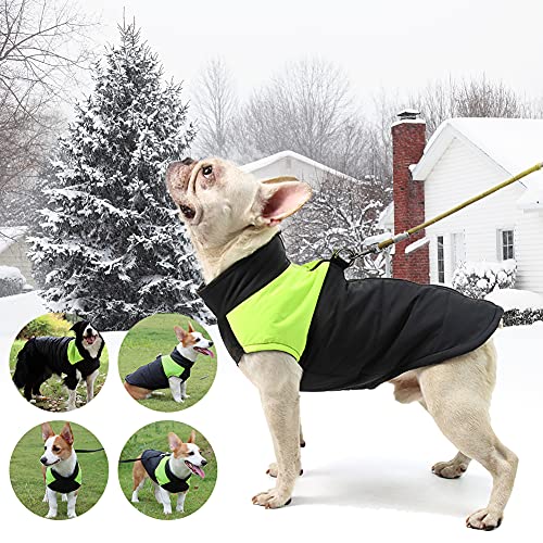 Mascota Chaleco Caliente,Chaqueta de Invierno para Perros,Abrigo de Invierno para Perro,Ropa Impermeable para Perros,Adecuado para Perros pequeños y medianos.(XL,Verde)