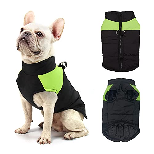 Mascota Chaleco Caliente,Chaqueta de Invierno para Perros,Abrigo de Invierno para Perro,Ropa Impermeable para Perros,Adecuado para Perros pequeños y medianos.(XL,Verde)