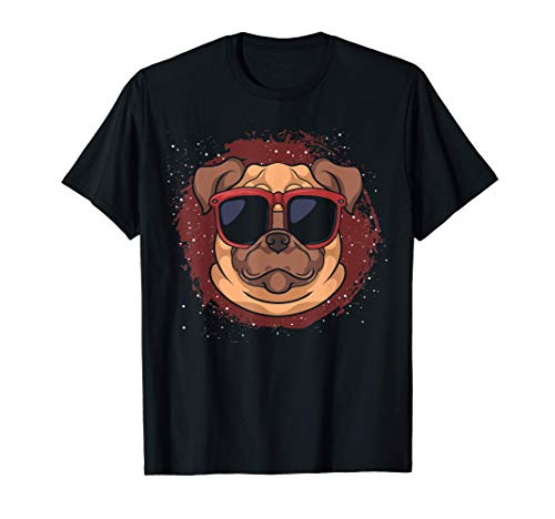 Mascota Gafas Carlino Dueño De Perros Raza Del Perro Pug Camiseta