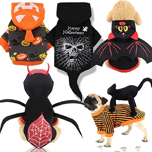 Mascota Halloween Mascota Ropa para Perros Monedero Estilo Otoño Invierno Cachemira Sudaderas con Capucha para Perros Variedad de Ropa de Animales de Dibujos Animados