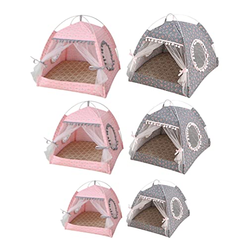 MaylFre Tienda de Mascotas Tienda de Mascotas Portátil Portátil Cat Gatito Cama Cama Transpirable Puppy Dog Casa Cave Gray Oscuro XL