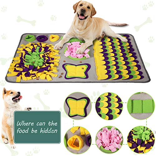 McNory Snuffle Mat para Perros, Alfombra de Actividades para Mascotas, Alfombra Olfato Perro Mascotas Perros tapete de Entrenamiento Rompecabezas Juguetes de alimentación Bowl(70 * 50 cm)