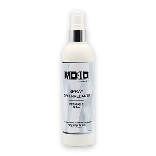 MD-10 COLLECTION Spray Desenredante y Antiestático 250ml - Acondicionador para Perros y Gatos - Ahorra Tiempo en el Cepillado - Sin aclarado.