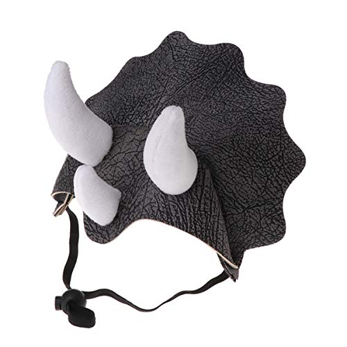 MEIMING Mascota Perro Dinosaurio Sombrero Mascota Triceratops Gato Perro Sombrero Gorra para Mascotas Disfraz para Mascotas Suministros De Aseo para Mascotas Gorra para Perro De Navidad