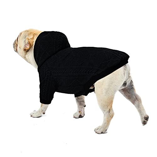 Meioro Suéter de Perro Ropa para Mascotas con Capucha y Cremallera Ropa para Perros y Gatos Paño Tibio para Perros Cachorro Bulldog Francés Pug（3XL）