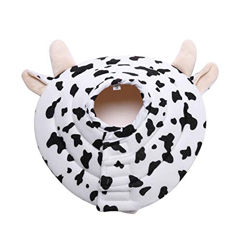 MEISISLEY Collar Isabelino Inflable Perros Collar Isabelino Perro Gato recuperación Collar Los Gatos Collar Protector de Collar de Gatito Cow,L