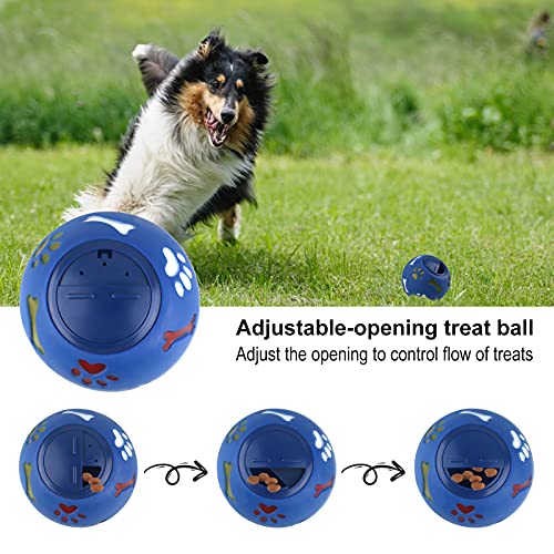 MEKEET Juguete para perros con bola para perros y juguetes para perros con comedero lento, dispensador de golosinas para cachorros, juguetes interactivos para perros, gatos, hámsters