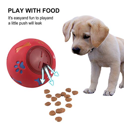 MEKEET Juguete para perros con bola para perros y juguetes para perros con comedero lento, dispensador de golosinas para cachorros, juguetes interactivos para perros, gatos, hámsters