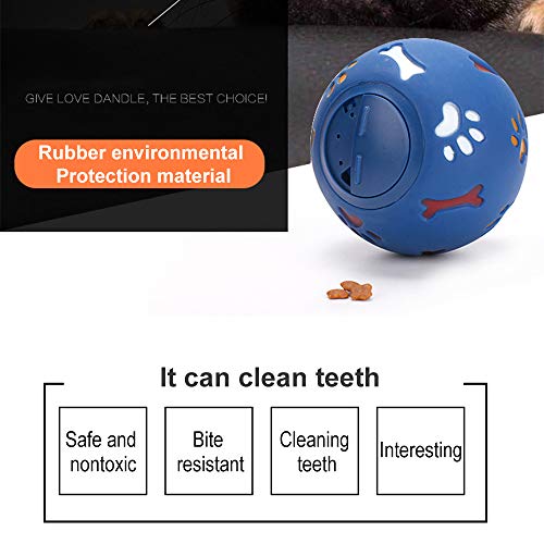 MEKEET Juguete para perros con bola para perros y juguetes para perros con comedero lento, dispensador de golosinas para cachorros, juguetes interactivos para perros, gatos, hámsters