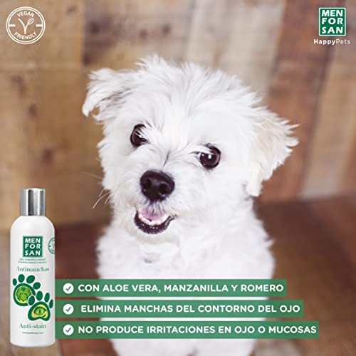 MENFORSAN Antimanchas Ojos para Perros y Gatos 125ml, Quita Manchas en el Contorno del Ojo y el hocico