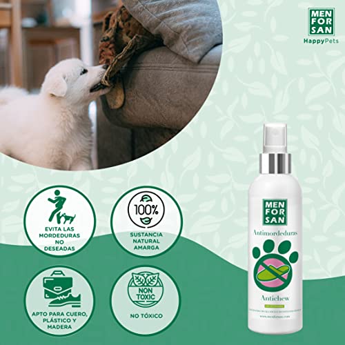 MENFORSAN Antimordeduras Muebles y Textiles para Perros 125 ml, Pack de 2 Unidades, Evita mordeduras no deseadas