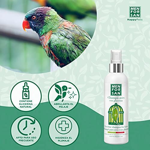 MENFORSAN Champú Aves Abrillantador de Plumas con glicerina - 125 ml