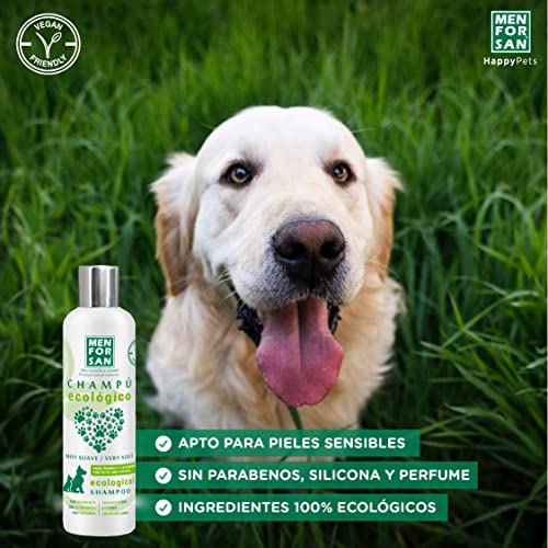 MENFORSAN Champú Ecológico Perros y Cachorros 300 ml, Ingredientes 100% Biodeegradables