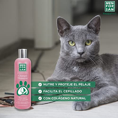 Menforsan Champú muy suave para gatos, Nutre, suaviza y protege el pelaje